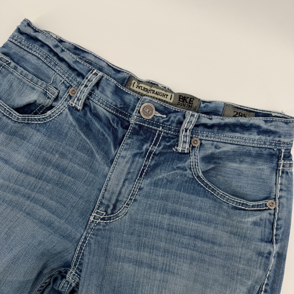 BKE Denim‎ Mens Tyler Straight Jeans Size 29S Medium Wash Classic Fit